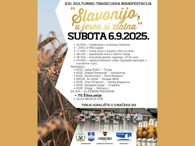 Slavonijo, u jesen si zlatna (4.-6.9.2025.)